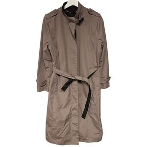 Misty Harbor Womens Taupe Belted Trench Coat Epaulettes Size 8 Reg‎ Vintage